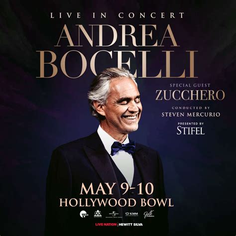 Andrea Bocelli Live In Concert May 9 10 2023 Hollywood Bowl Kpfk 907 Fm