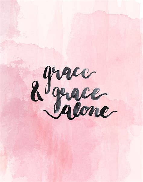 Grace And Grace Alone Pink Water Color Background