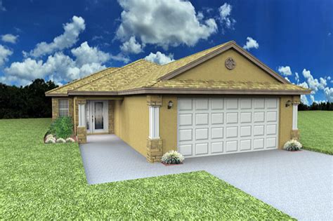 Charming 3 Bed Ranch House Plan With 2 Car Garage 64319bt