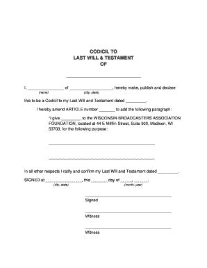 A last will and testament (last will or simply a will) is a document created by an individual, (testator or grantor), which is used to outline how power of attorney forms, for example, allow someone to choose someone else to make financial and medical decisions on their behalf if they. Best Free Printable Codicil Form | Salvador Blog