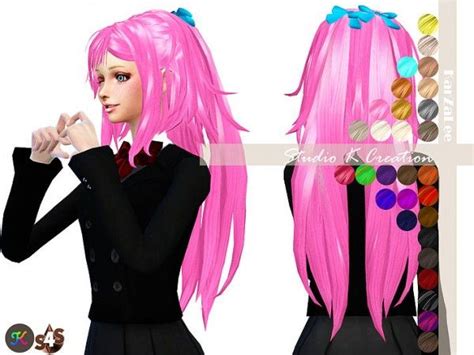 Studio K Creation Animate Hairstyle 31 Reika • Sims 4 Downloads Sims