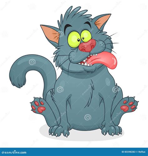 Crazy Cat Stock Vector Illustration Of Domestic Funny 85598283