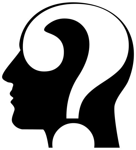 Large White Question Mark In Head Transparent Png Stickpng