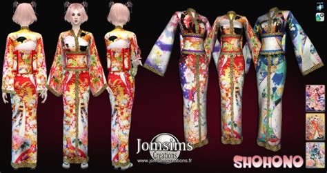 Shohono Kimono At Jomsims Creations Sims 4 Updates
