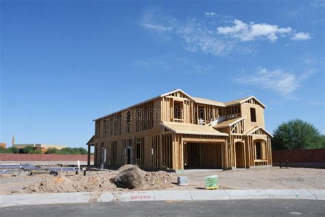 New Home Construction Framing In The Southwest Editorial Stock Photo