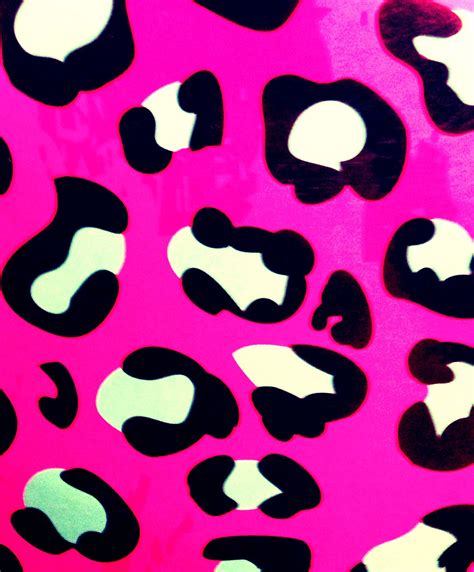 Neon Leopard Pattern Animal Print Wallpaper Pink