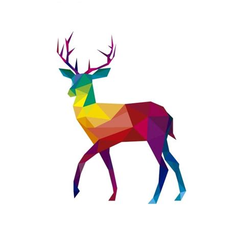 Free Vector Polygonal Deer Illustration