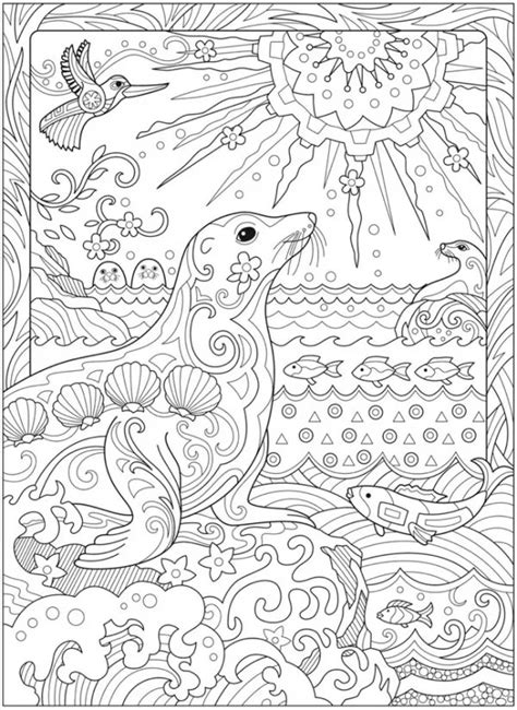 6 Sea Life Coloring Pages Stamping