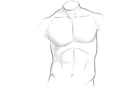 How To Draw Human Figure Drawing Male Torso Easy For Beginners Pencil