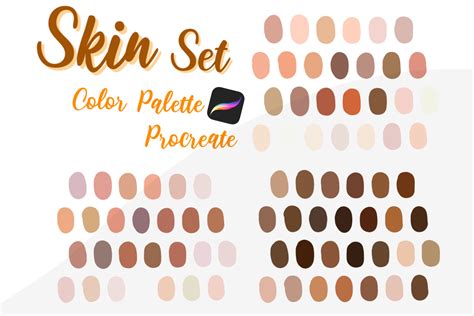 Skin Set Procreate Color Palette Graphic By Sawanarod · Creative Fabrica