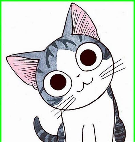 Gambar Kepala Kucing Kartun Lucu | Kartun, Menggambar ...
