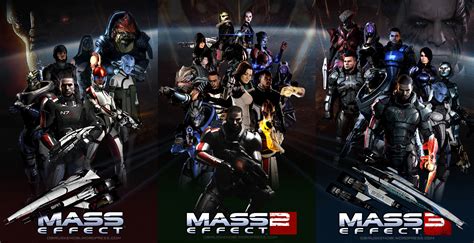 Mass Effect Trilogy Fan Art Triptych By Rs2studios On