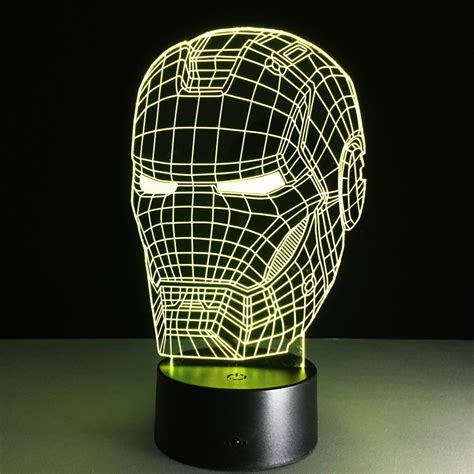 Avengers Ironman Mask 3d Led Lamp Ultimate Lamps 3d Led Lamps