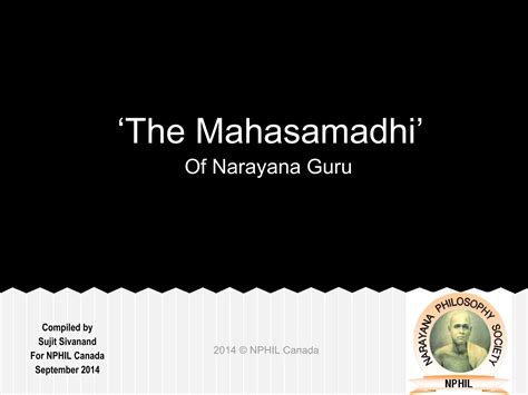 The Mahasamadhi of Narayana Guru | PPT