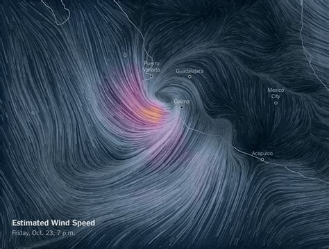 Wind Speed Map Of Hurricane Patricia Driven By Data