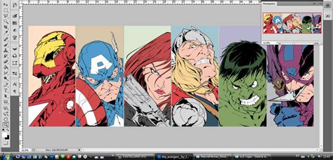 The Avengers Beginning Coloring Process By Johncastelhano On Deviantart