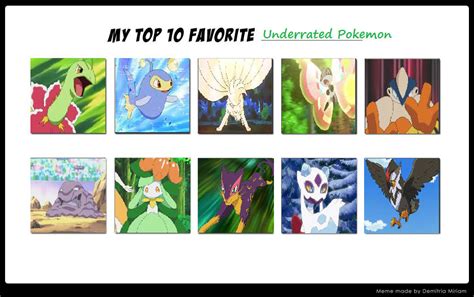 My Top 10 Underrated Pokemon By Lightarcindumati On Deviantart