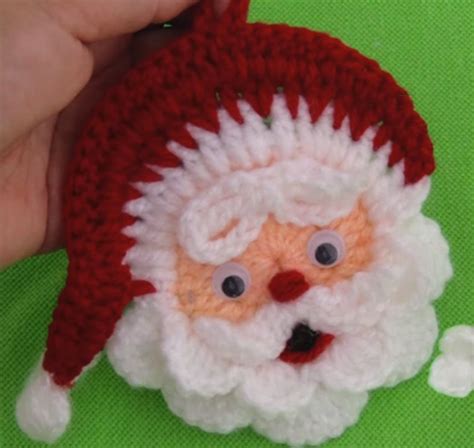 Diy Crochet Santa Claus Applique Crochet Ideas
