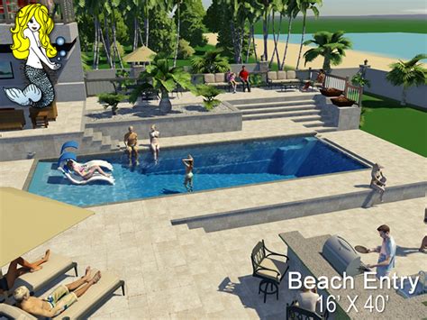 X Beach Entry Beach Entry Fiberglass Swimming Pools Tallman