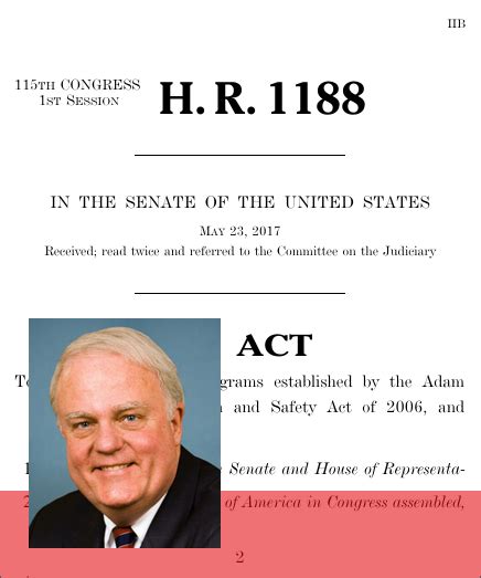 Adam Walsh Reauthorization Act Of 2017 2017 115th Congress Hr 1188