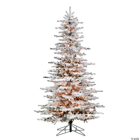 Vickerman 85 Flocked Sierra Fir Artificial Christmas Tree Clear Dura