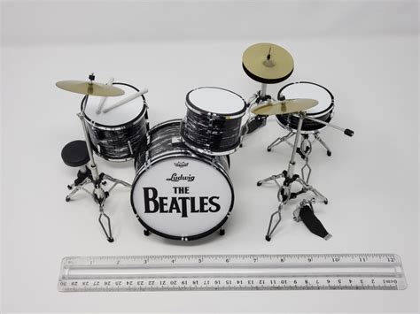 Ludwig Beatles John Lennon Miniature Drum Set Replica For Etsy