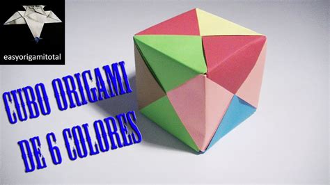 Como Hacer Un Cubo Modular Origami De 6 Colores Cubo Modular De Papel