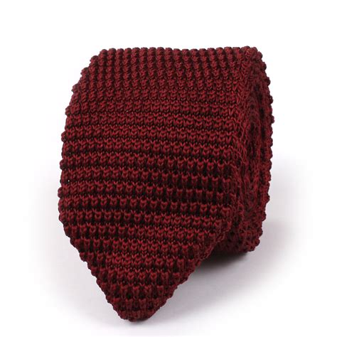Dark Rosewood Maroon Pointed Knitted Tie Knit Ties Knits Necktie