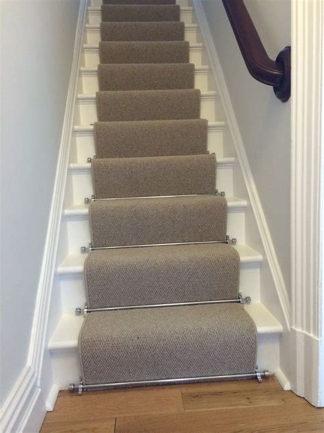 My Lovely Carpet Runner With Chrome Rods Carpet Staircase Stair