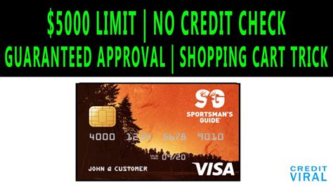 Guaranteed approval credit cards with ,000 limits for bad credit don't really exist. $5000 Credit Limit! No Credit Check Credit Card! Guaranteed Approval ! Shopping Cart Trick - YouTube