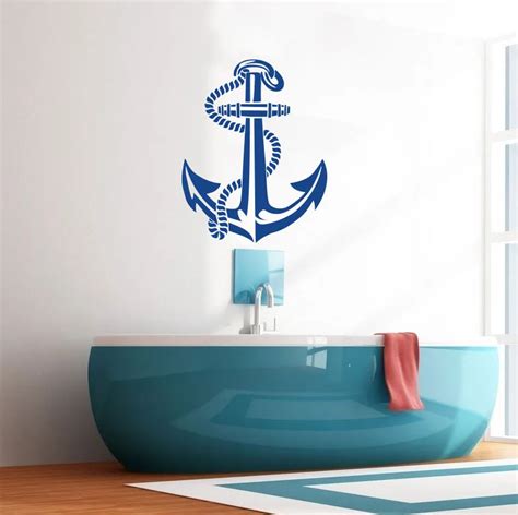 Anchor Wall Decal Art Decor Sticker Vinyl Nautical Wall Decal For