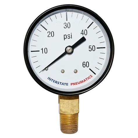 Interstate Pneumatics G2022 060 Pressure Gauge 60 Psi 2 12 Diameter