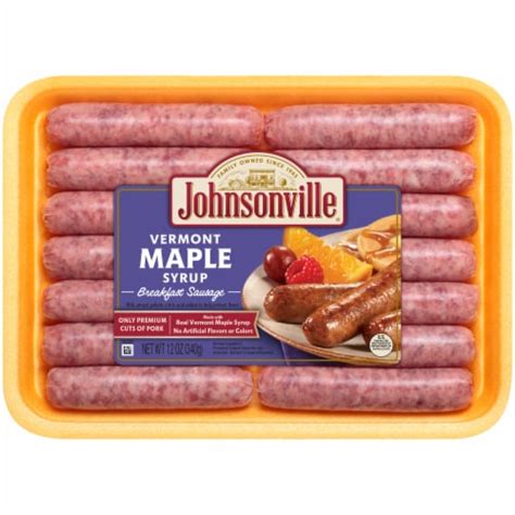 Johnsonville Vermont Maple Syrup Breakfast Pork Sausage Links 14 Ct