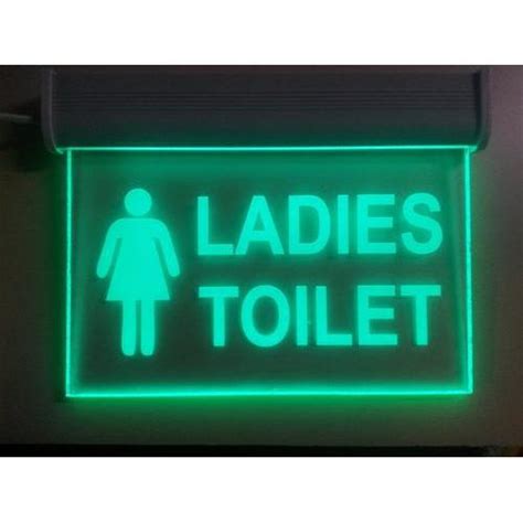 Green Led Ladies Toilet Signage Shape Square Rs 1800 Piece Mamal