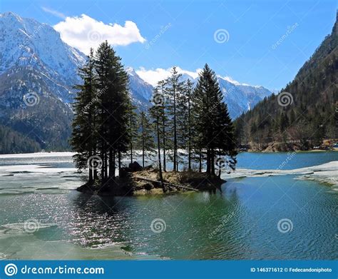 E Lake Called Lago Del Predil In Italy Stock Photo Image Of Alpine