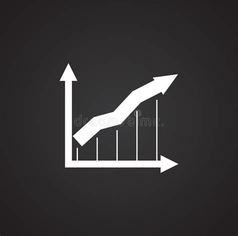 Up Grow Chart Icon On Background For Graphic And Web Design Simple