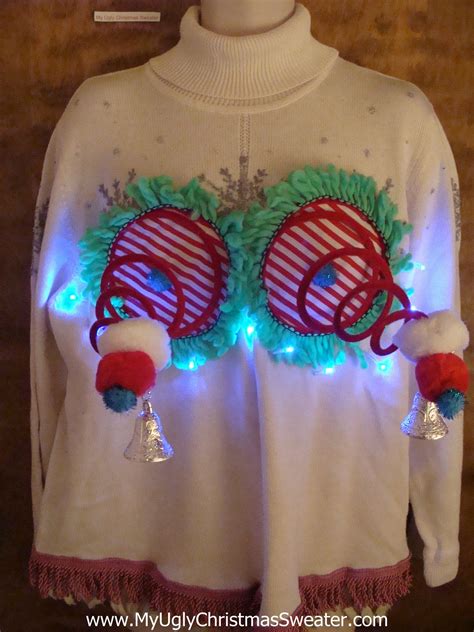 Funny Light Up Tneck Naughty Ugly Christmas Sweater My Ugly Christmas Sweater