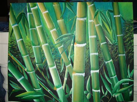 Bamboo 24´x36´ Original Handmade Painting In Acrylic Us370