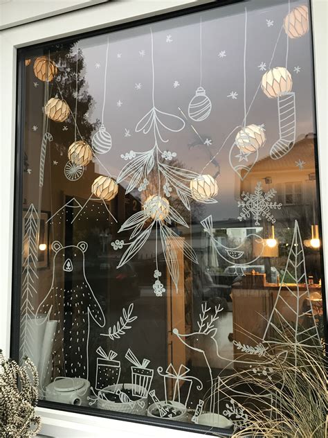 Chalk Marker On Glass Fenster Bemalen Mit Dem Kreidestift