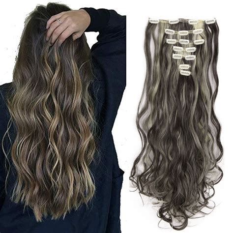 Florata Clip In Hair Extensions 7pcs 16 Clips 24 Inch Double Weft Full