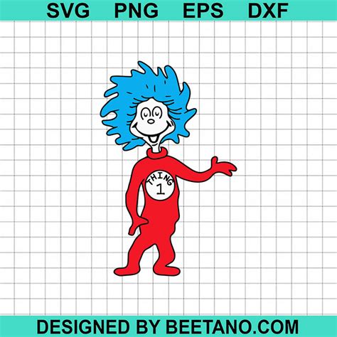 Thing 1 Dr Seus Svg Dr Seuss Thing 1 Thing 2 Svg The Cat In The Hat Svg