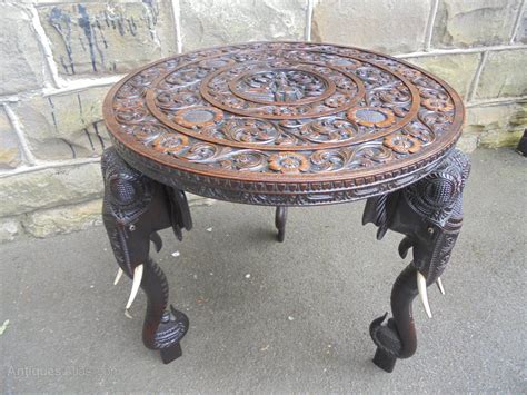 Antique Carved Anglo Indian Teak Elephant Table Antiques Atlas