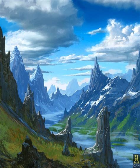 Mountains Cut By River By Concept Art House On Deviantart Cg Computer