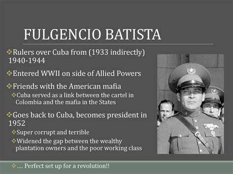 Fulgencio batista and most of cuba's past prior to the revolution of 1959 has been lost in the historical mists. Why Did Many Cubans Resent The Rule Of Fulgencio Batista ...