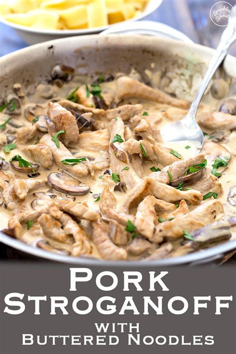 Upgrade your leftovers so that the entire family gobbles it right up without realizing this was last night's pot roast! Pork Stroganoff with Buttered Noodles | This pork ...