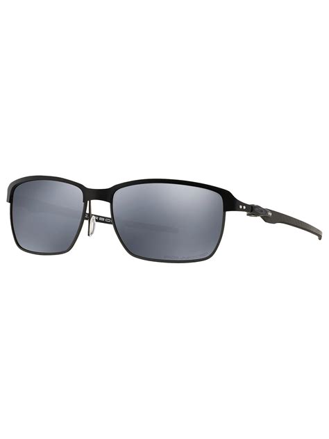 oakley oo6018 tinfoil carbon polarised rectangular sunglasses satin black black iridium at john