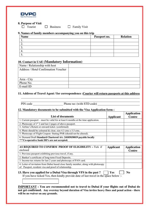 Dubai Visa Application Form Fill Out Sign Online And Download Pdf