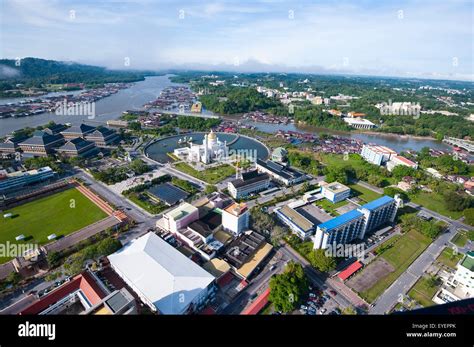 Aerial View Of Bandar Seri Begawan The Capital Of Brunei Bandar Stock