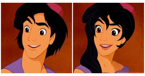 Aladdin Gender Bent Disney Characters Popsugar Love And Sex Photo 13