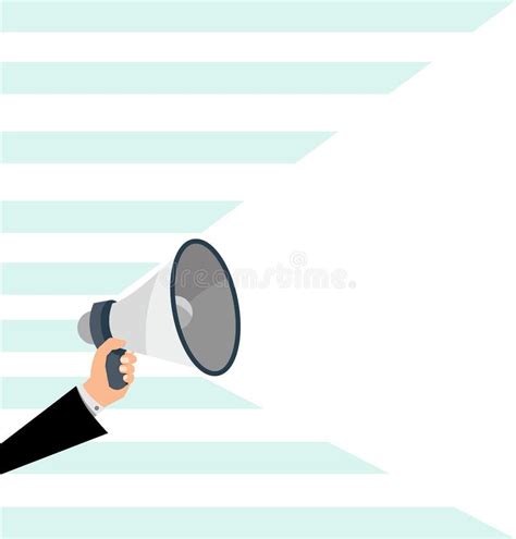 Hand Business With Megaphone Stock Vector Illustration Of Megaphone
